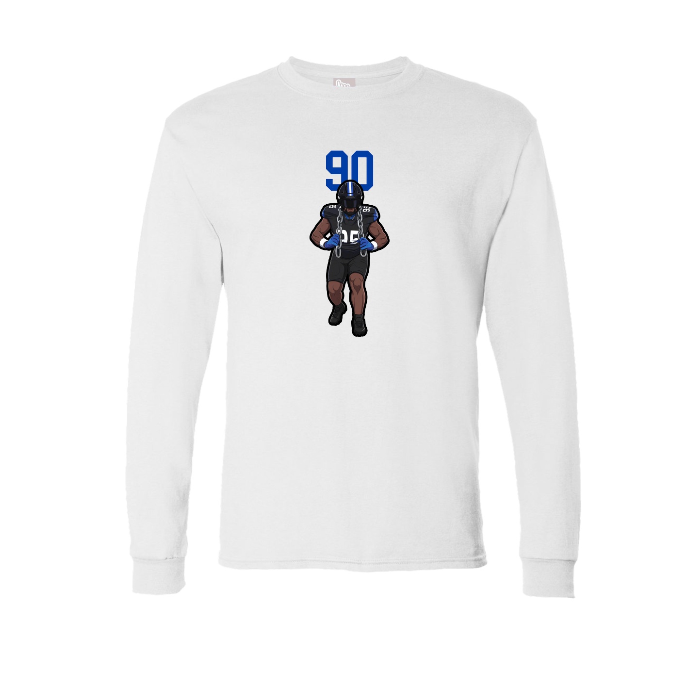 Long Sleeve Tee — Number Top in White