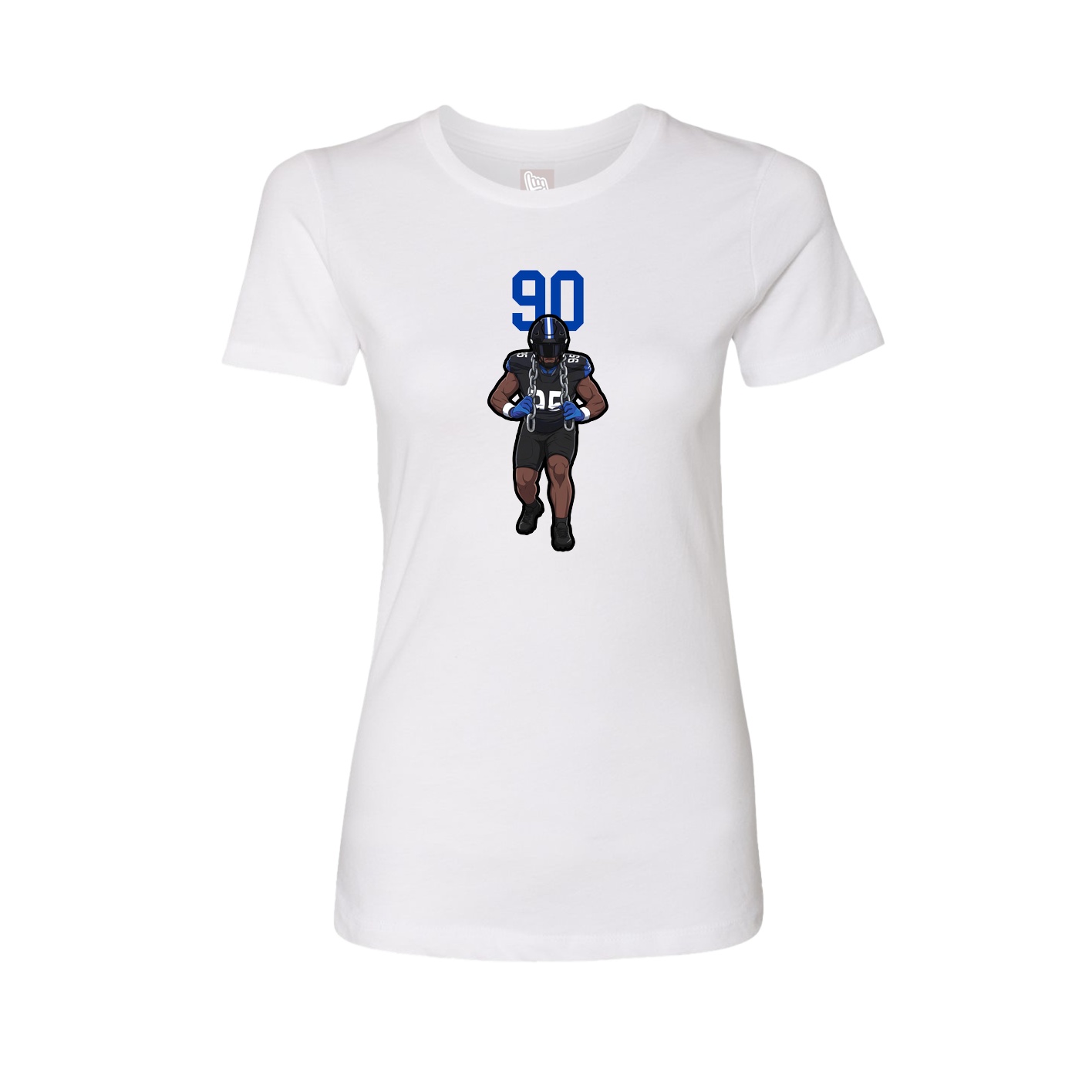 Fitted Women's Tee — Number Top in White