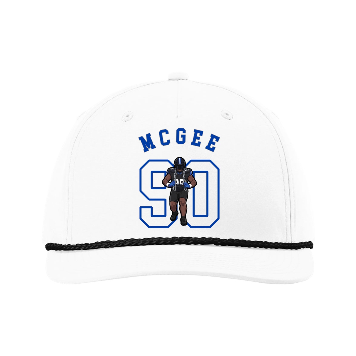 Five-Panel Classic Rope Cap — Shirsey Arch in White