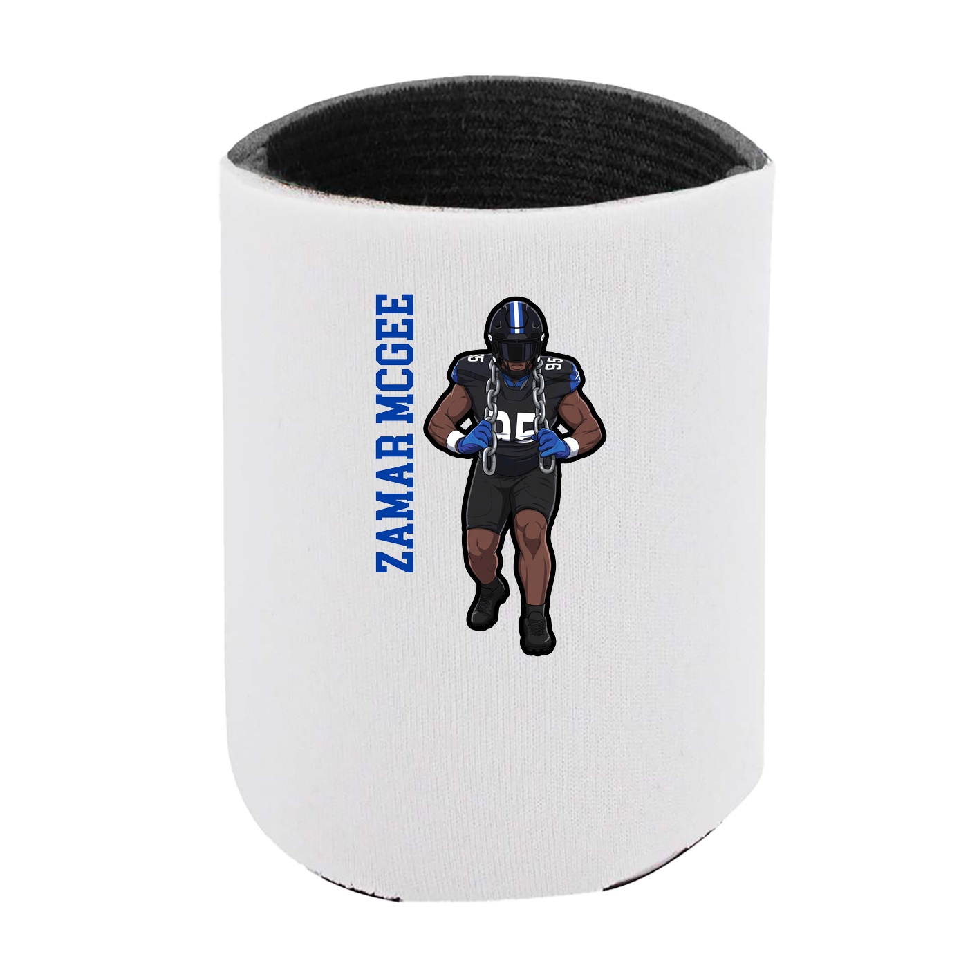 Can Holder — Name Vertical in White