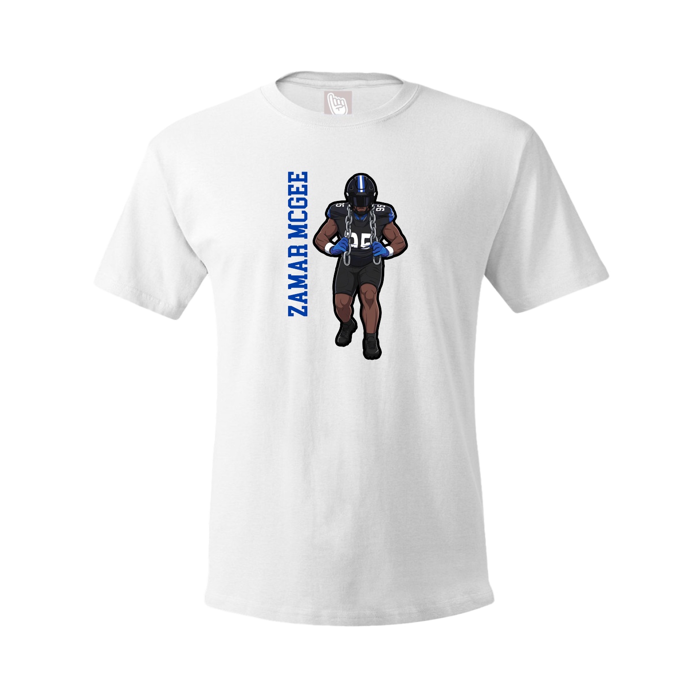Tee — Name Vertical in White