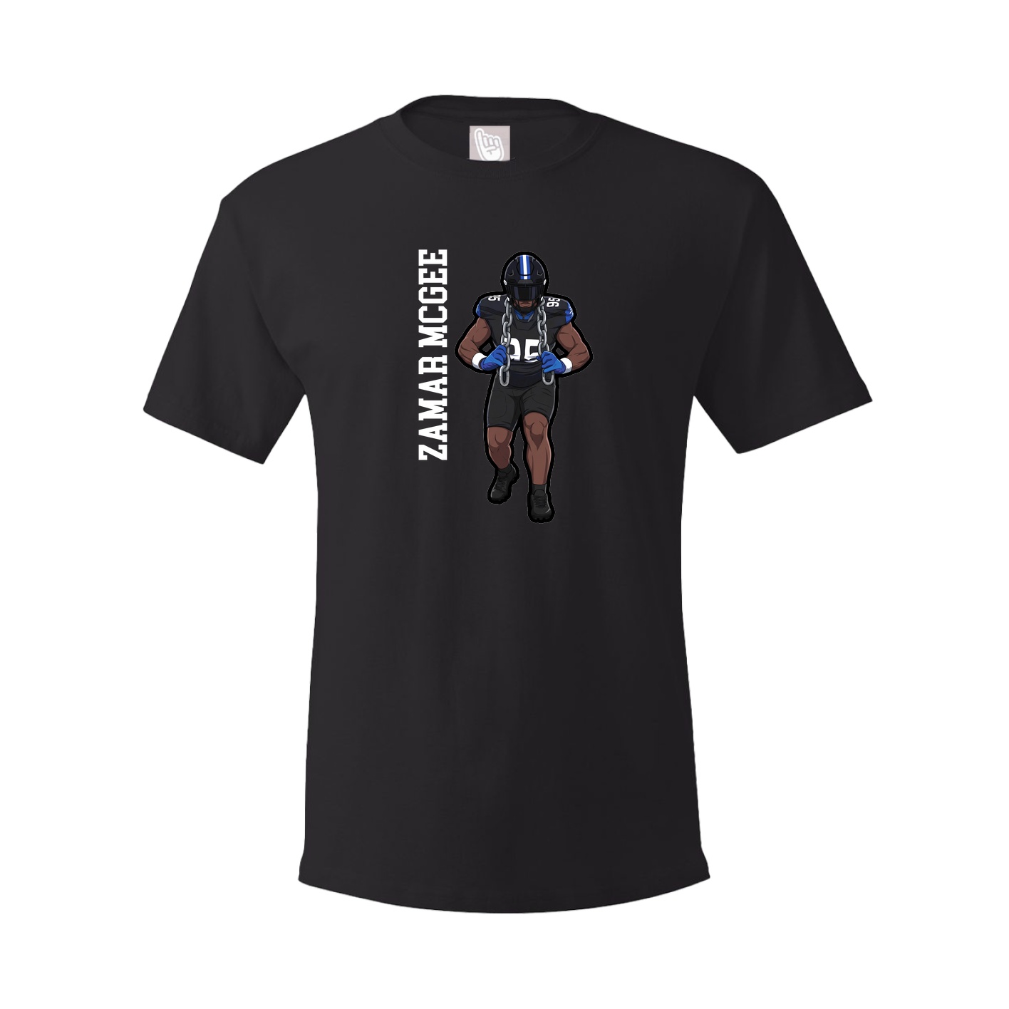 Youth Tee — Name Vertical in Black
