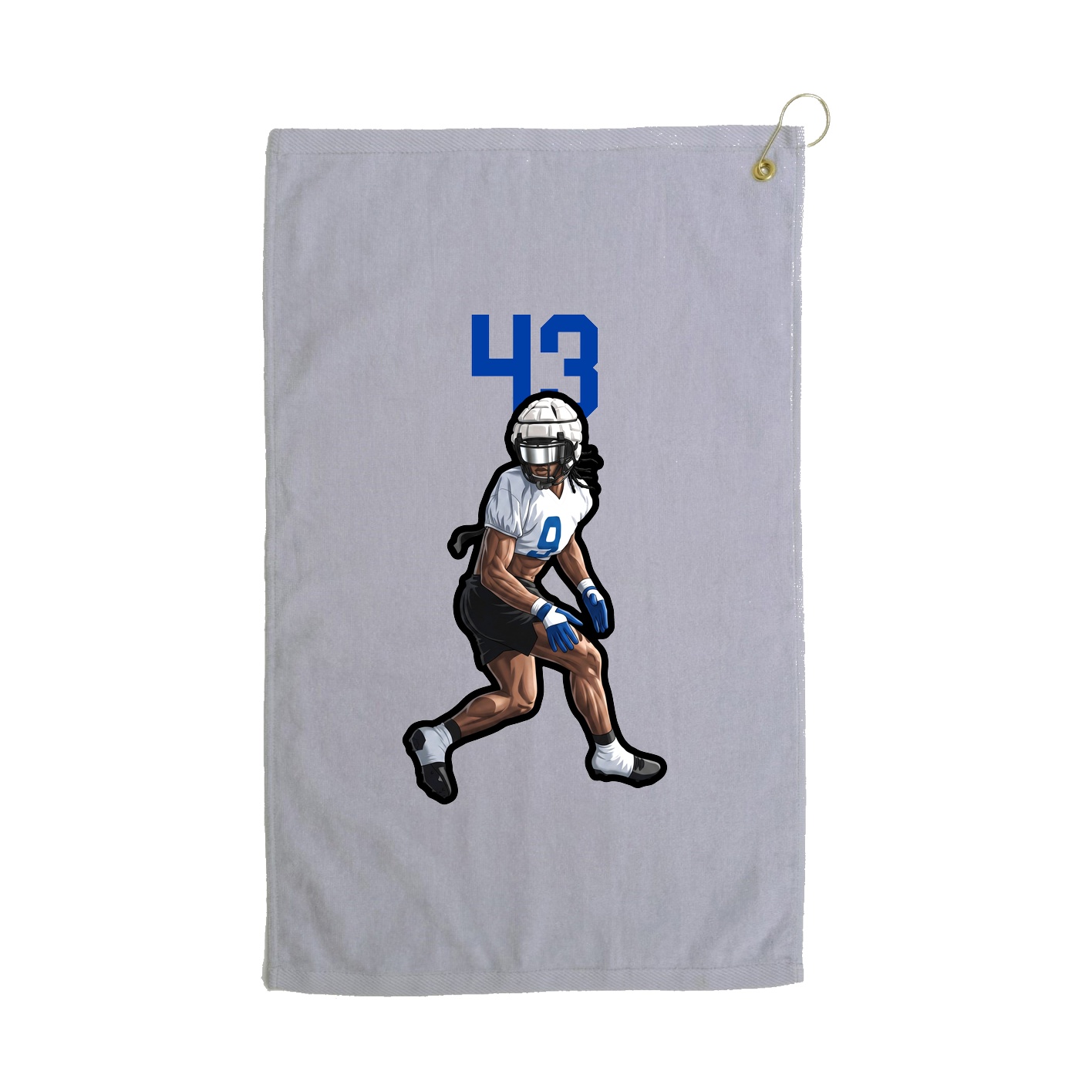 Golf Towel — Number Top in Grey