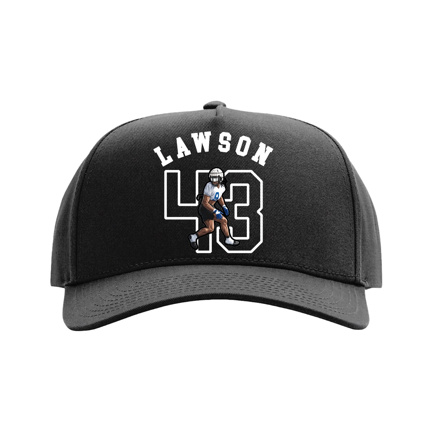 Full Fabric Five-Panel Champ Cap — Shirsey Arch in Black