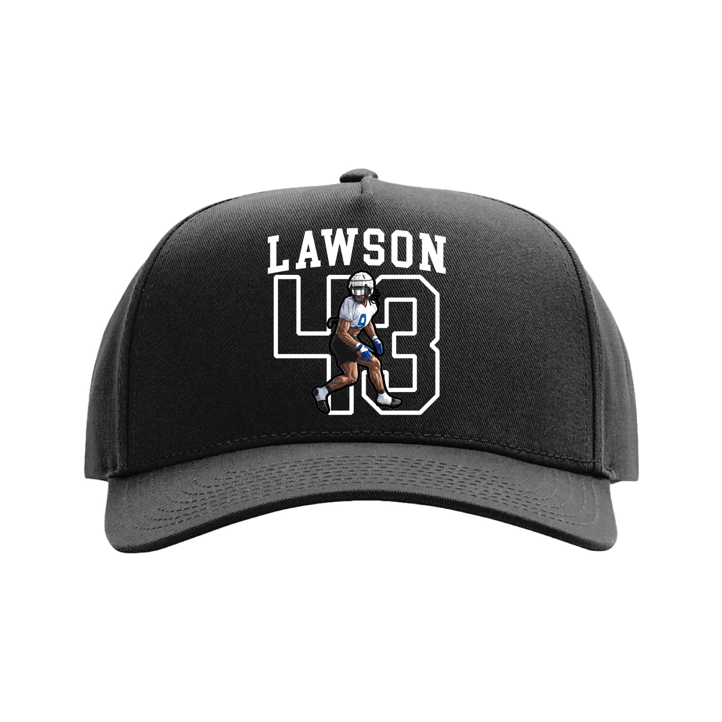Full Fabric Five-Panel Champ Cap — Shirsey in Black