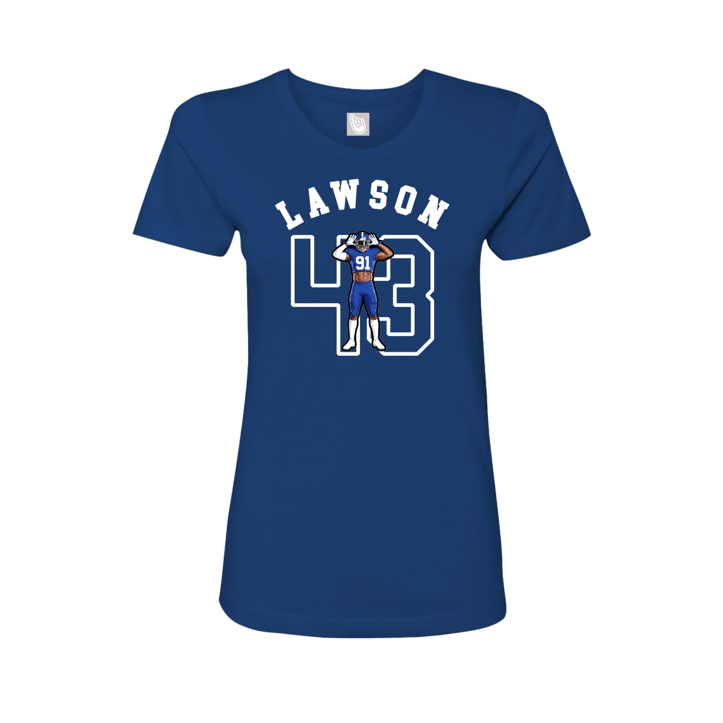 Fitted Women's Tee — Shirsey Arch in Royal
