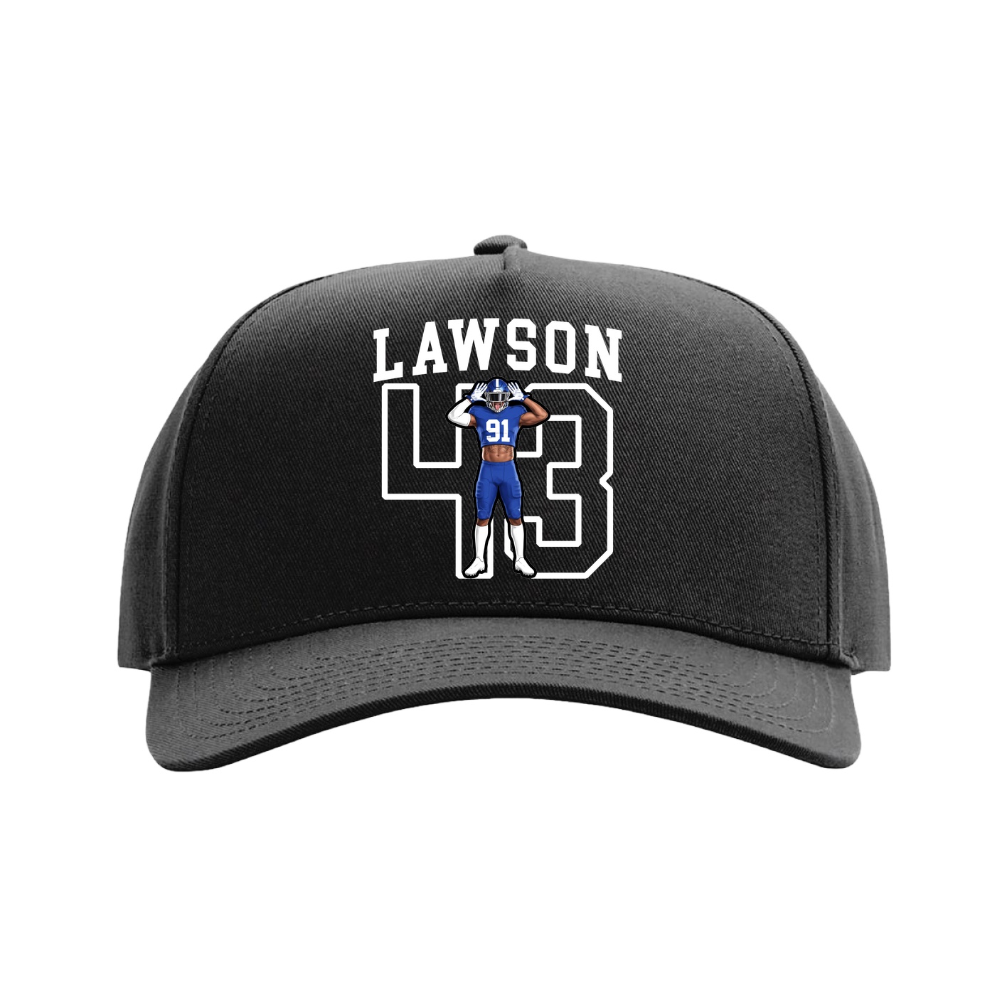 Full Fabric Five-Panel Champ Cap — Shirsey in Black