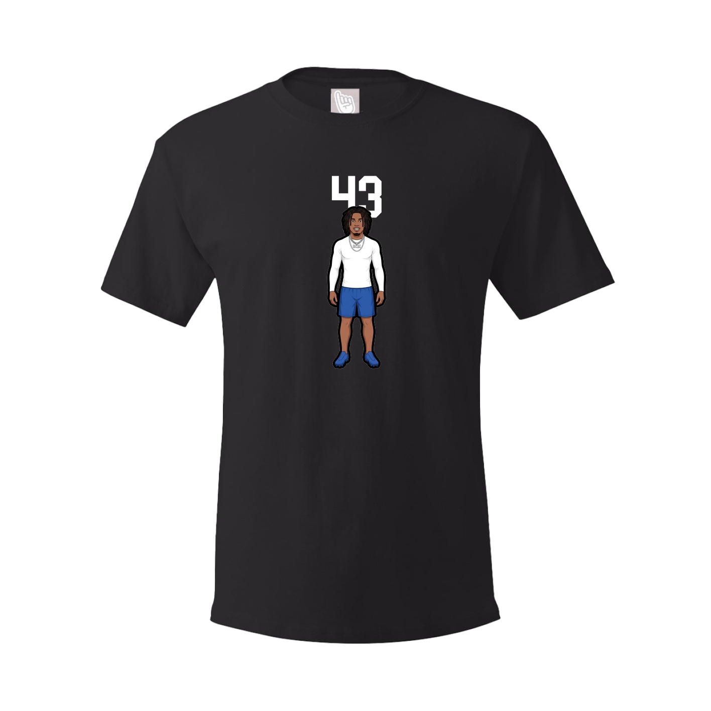 Youth Tee — Number Top in Black