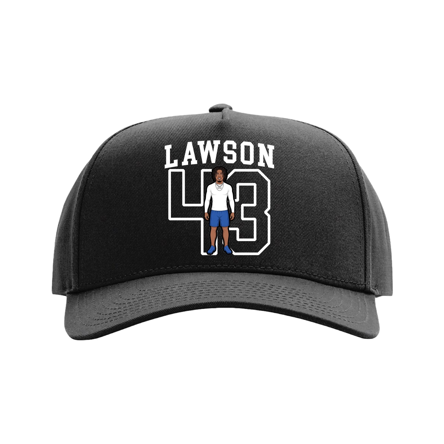Full Fabric Five-Panel Champ Cap — Shirsey in Black