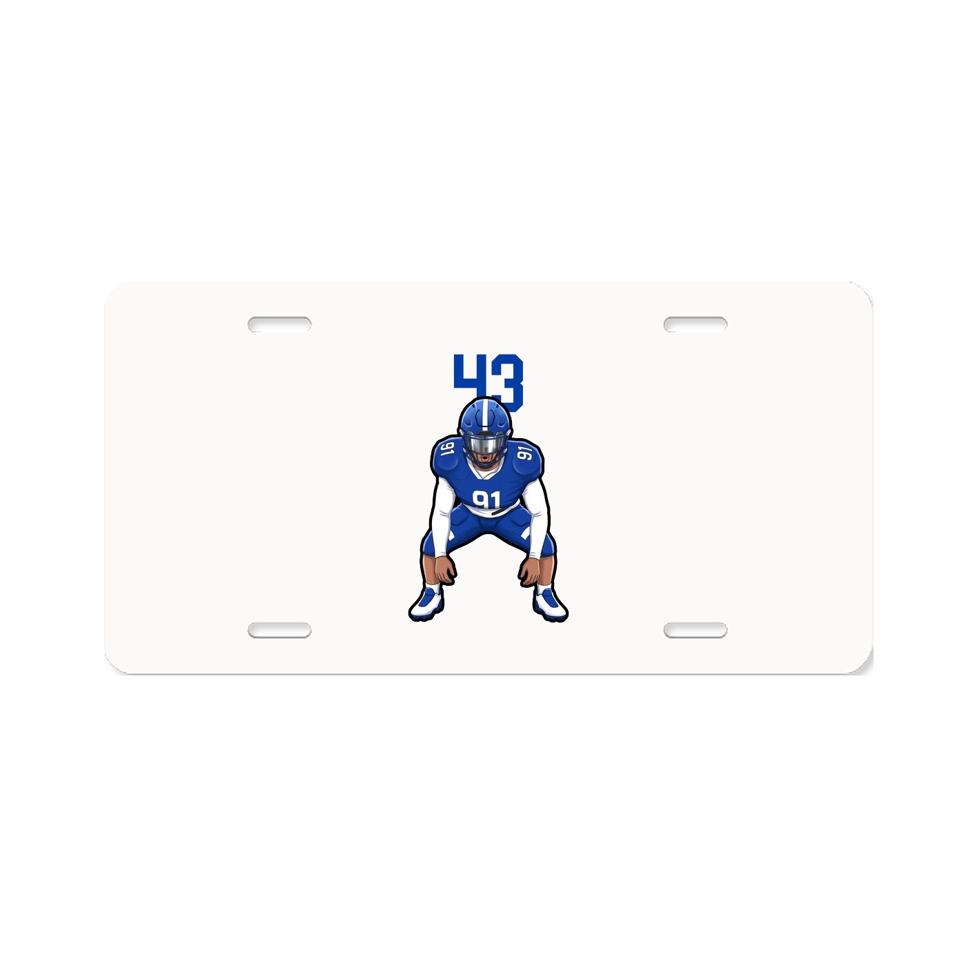 License Plate — Number Top in Classic