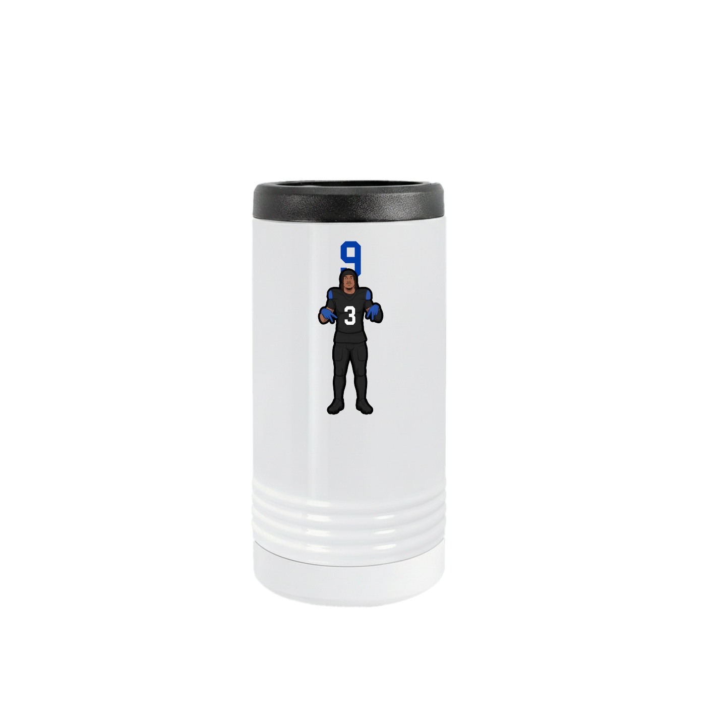 Slim Beverage Holder — Number Top in White