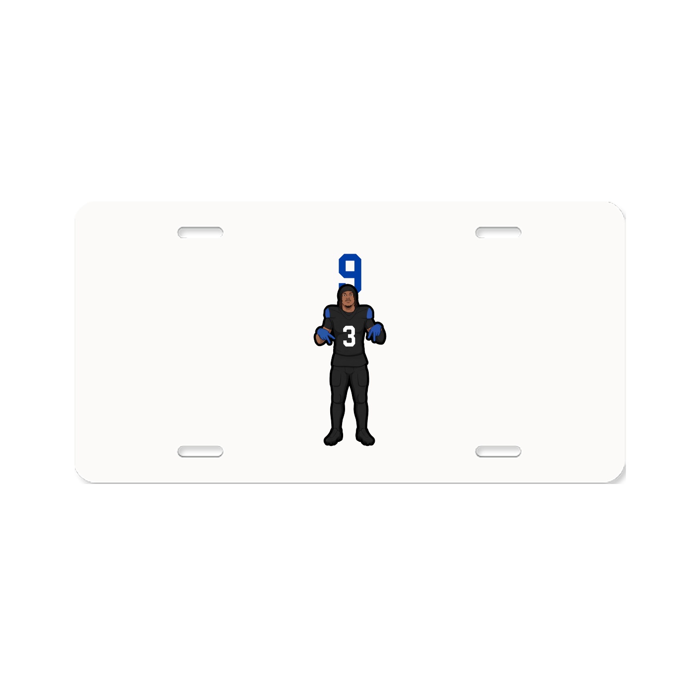 License Plate — Number Top in Classic