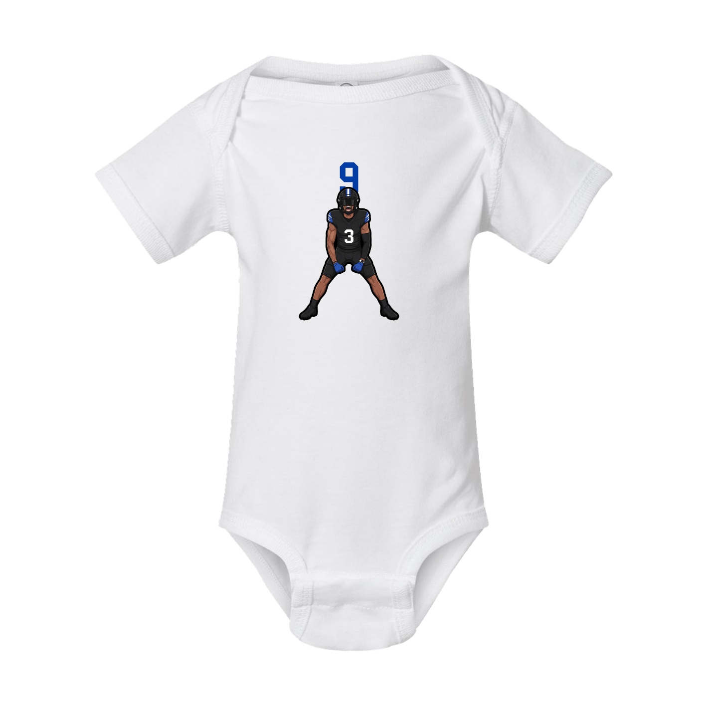 Baby Onesie — Number Top in White
