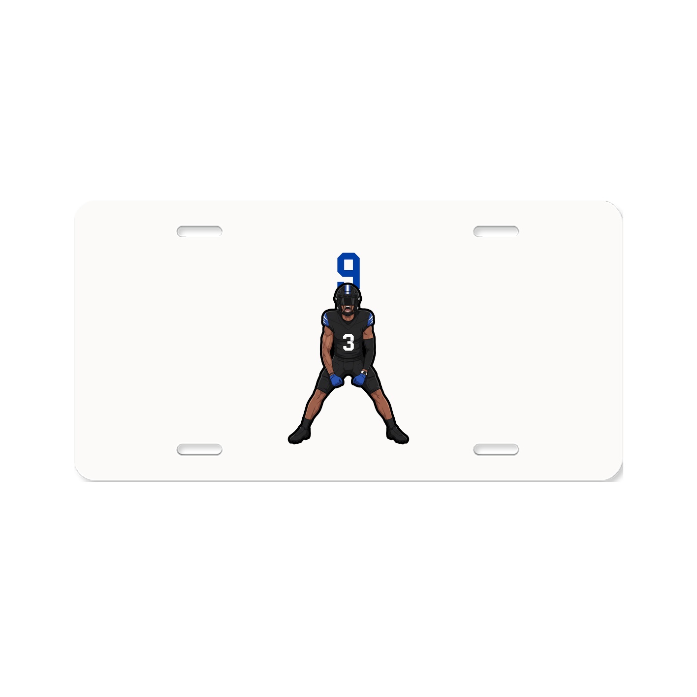 License Plate — Number Top in Classic