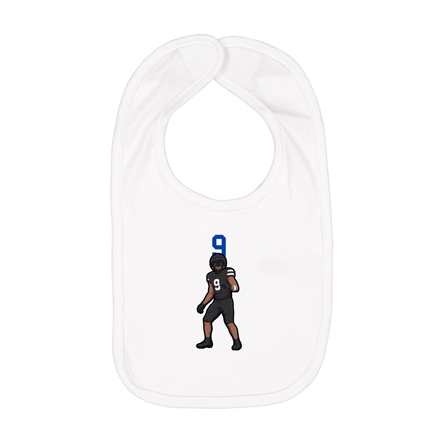 Infant Bib — Number Top in White