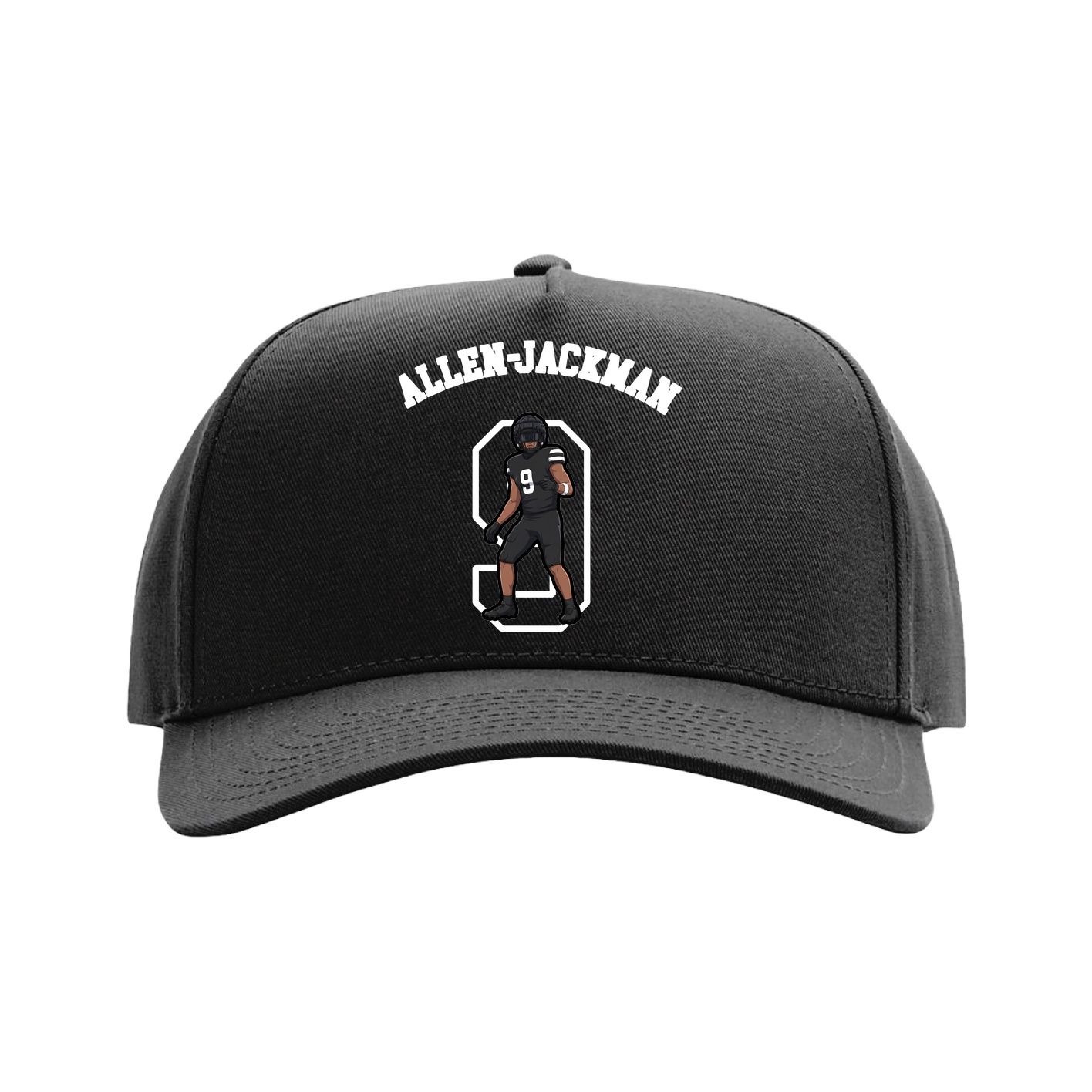 Full Fabric Five-Panel Champ Cap — Shirsey Arch in Black