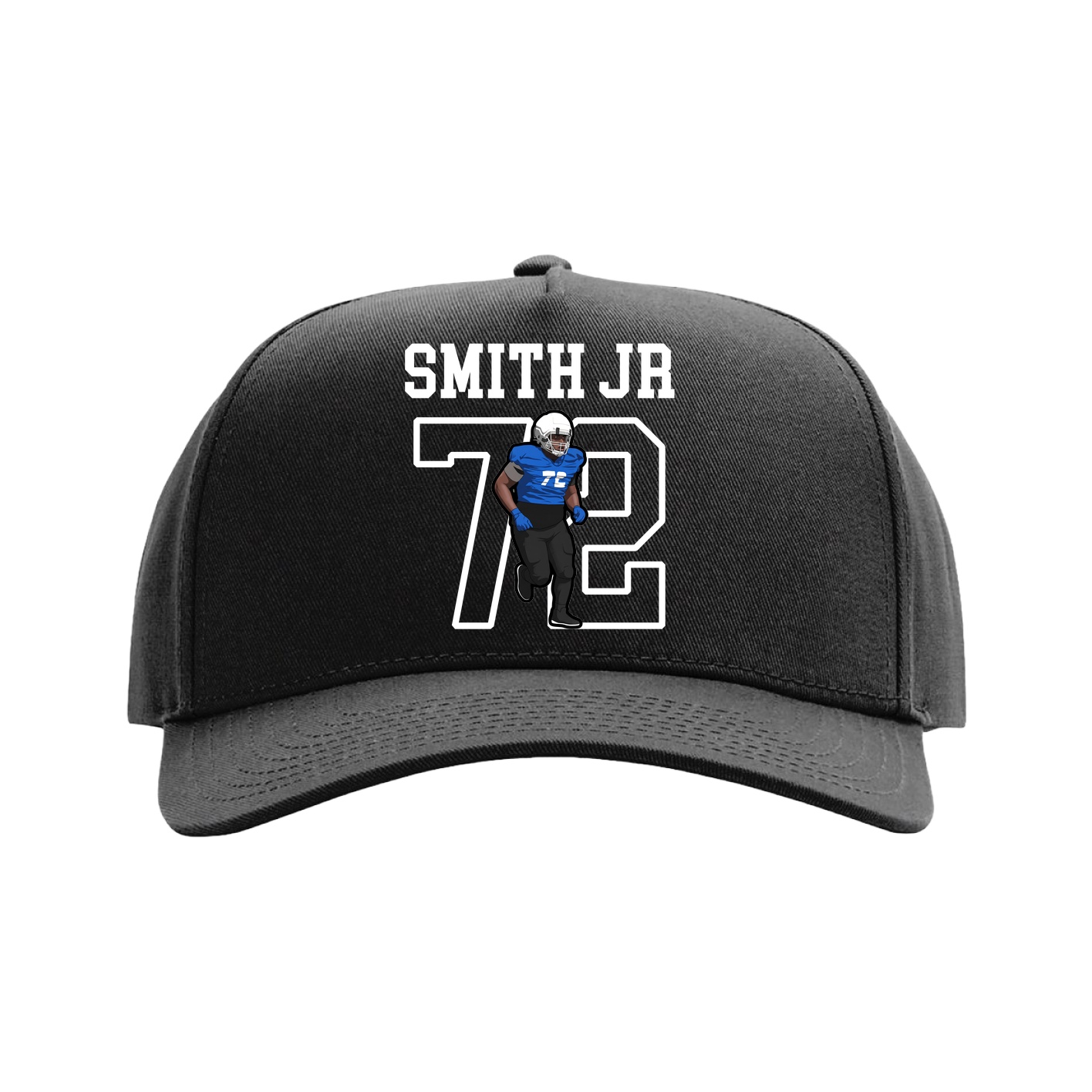 Full Fabric Five-Panel Champ Cap — Shirsey in Black