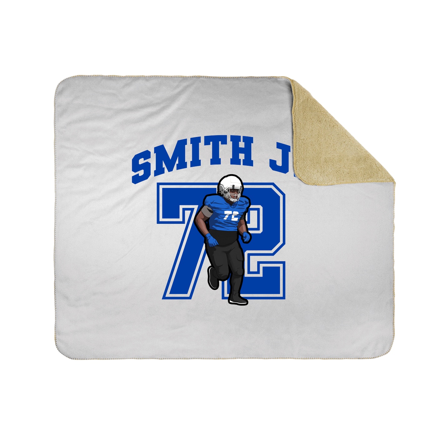 Throw Blanket — Number in White
