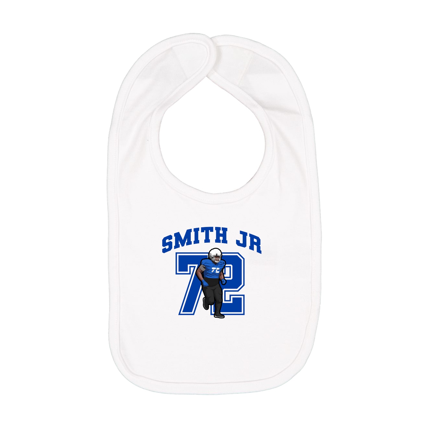 Infant Bib — Number in White