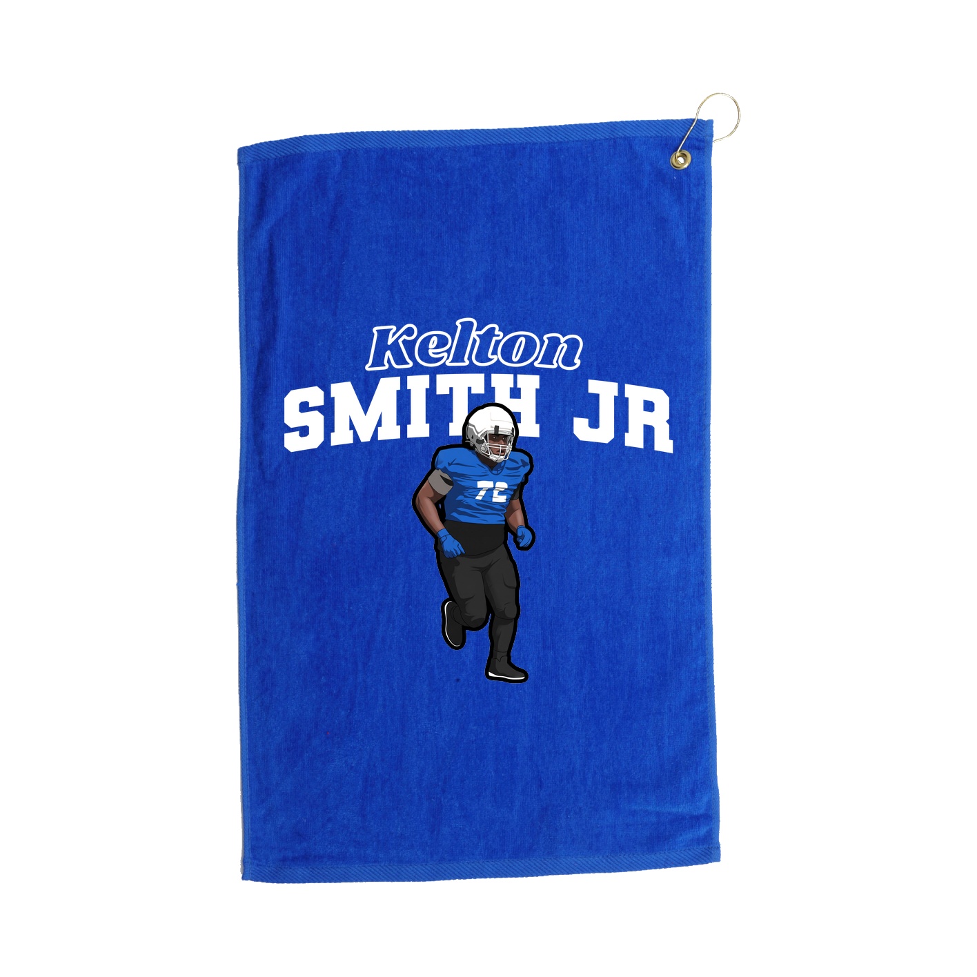 Golf Towel — Name Arch in Royal