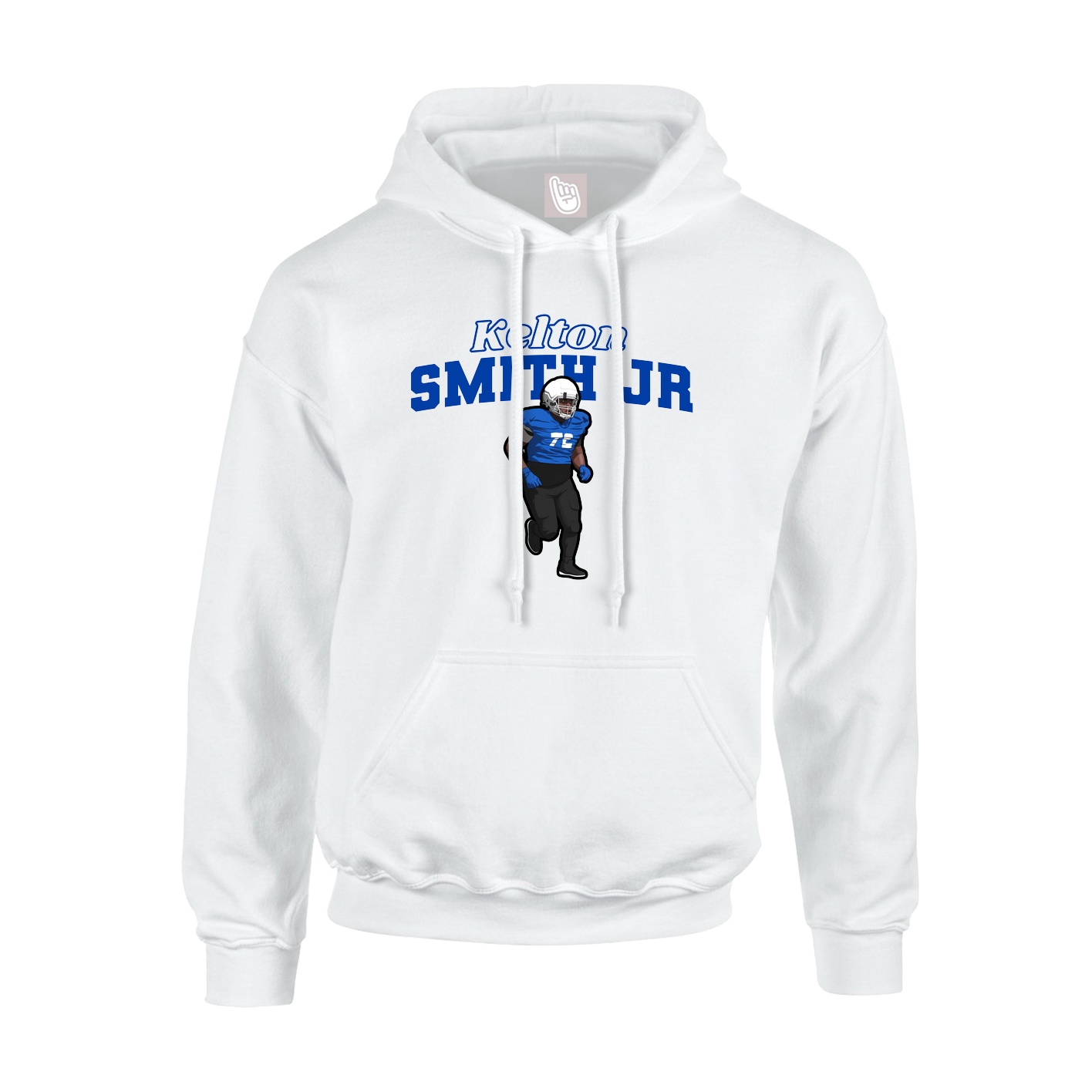 Hoodie — Name Arch in White