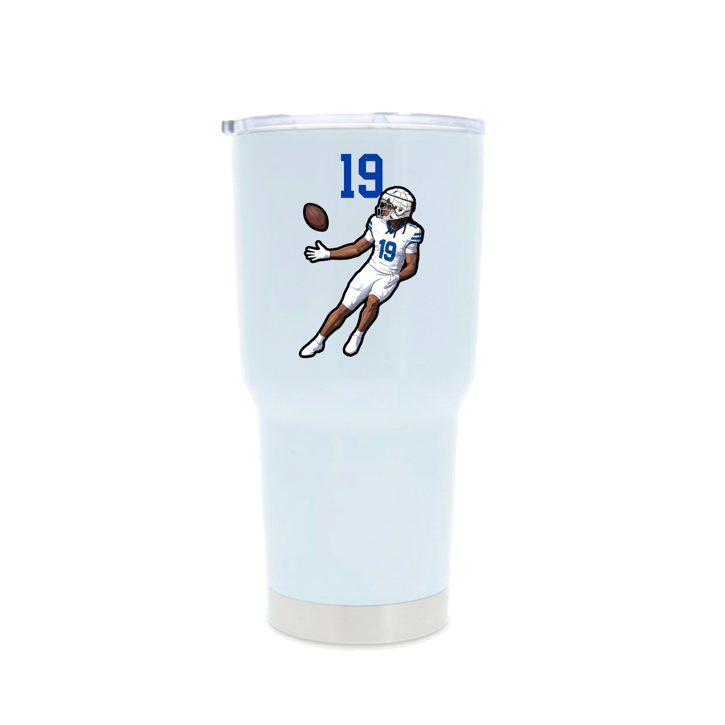 30oz Stainless Steel Tumbler — Number Top in White