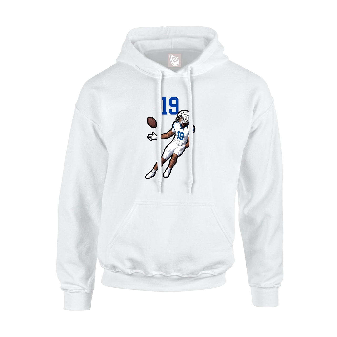 Hoodie — Number Top in White