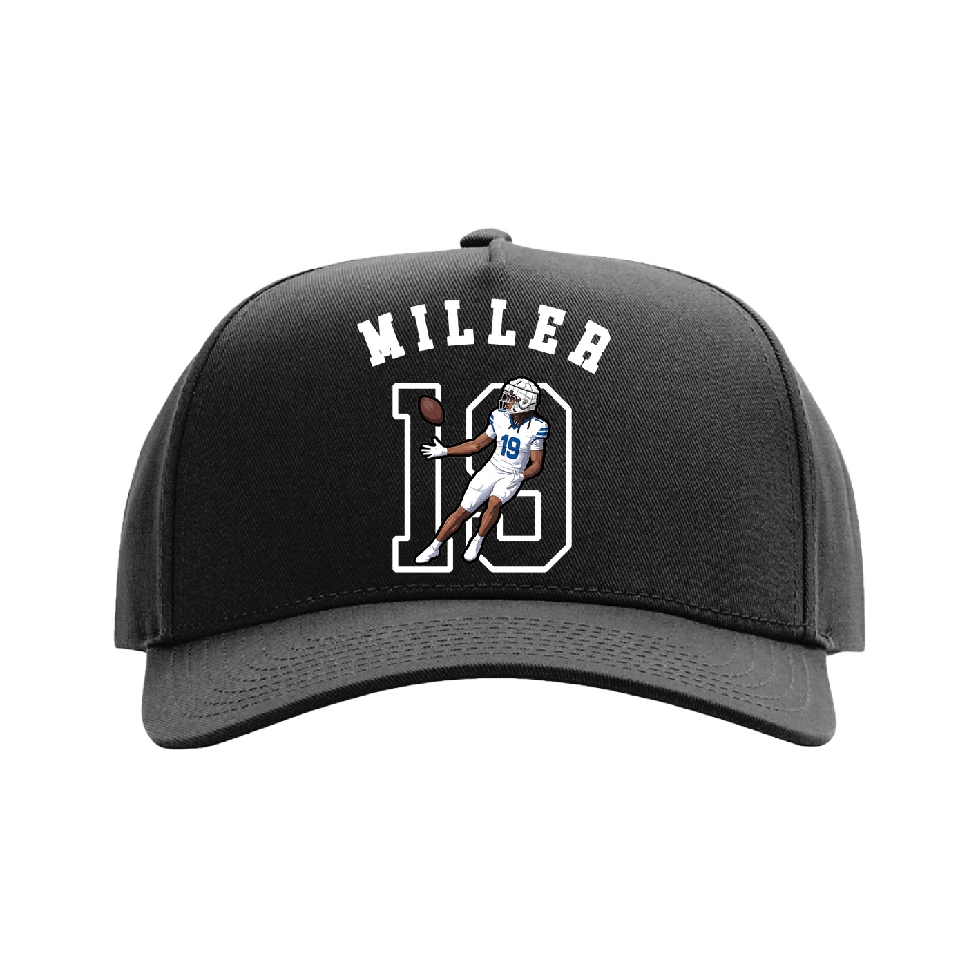 Full Fabric Five-Panel Champ Cap — Shirsey Arch in Black