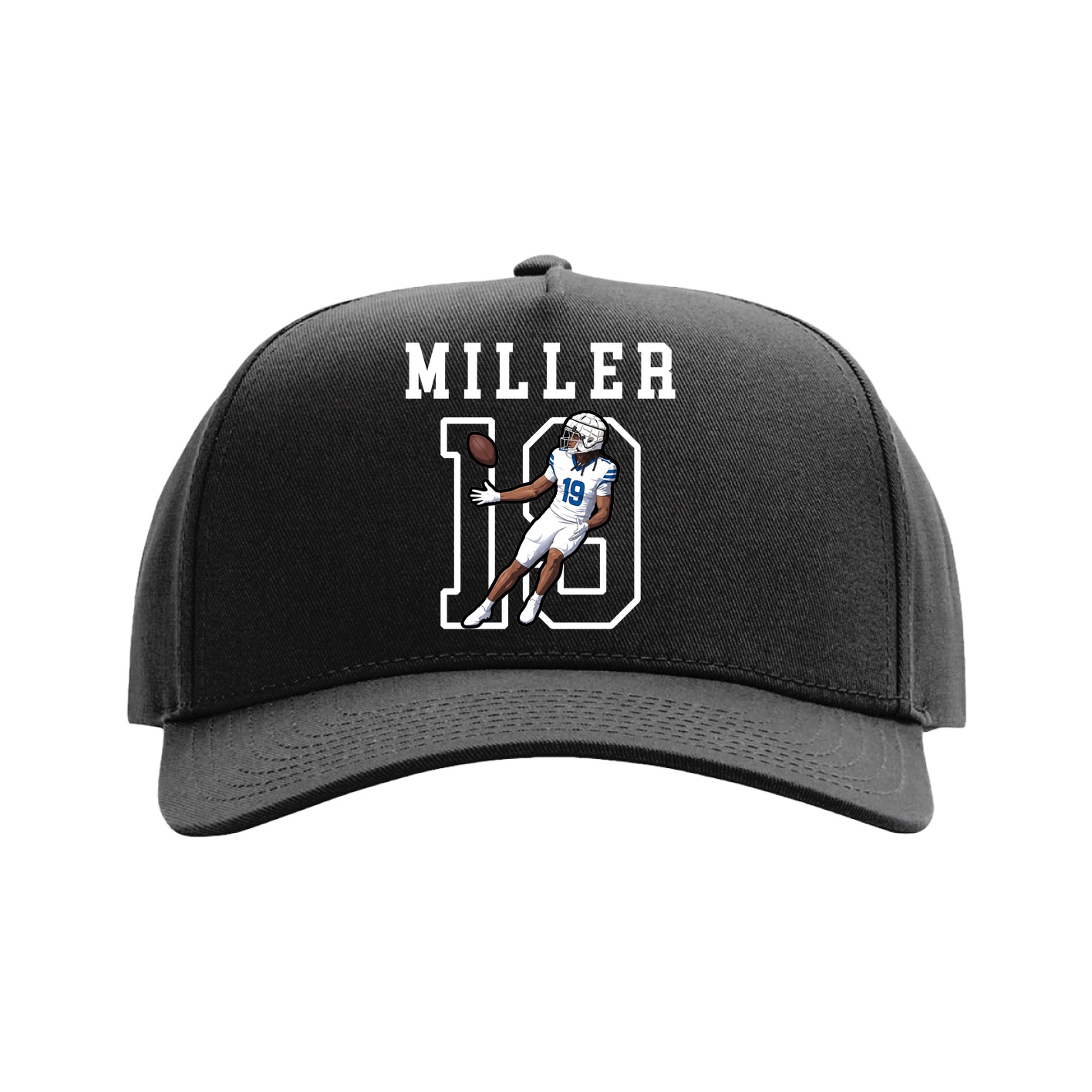 Full Fabric Five-Panel Champ Cap — Shirsey in Black