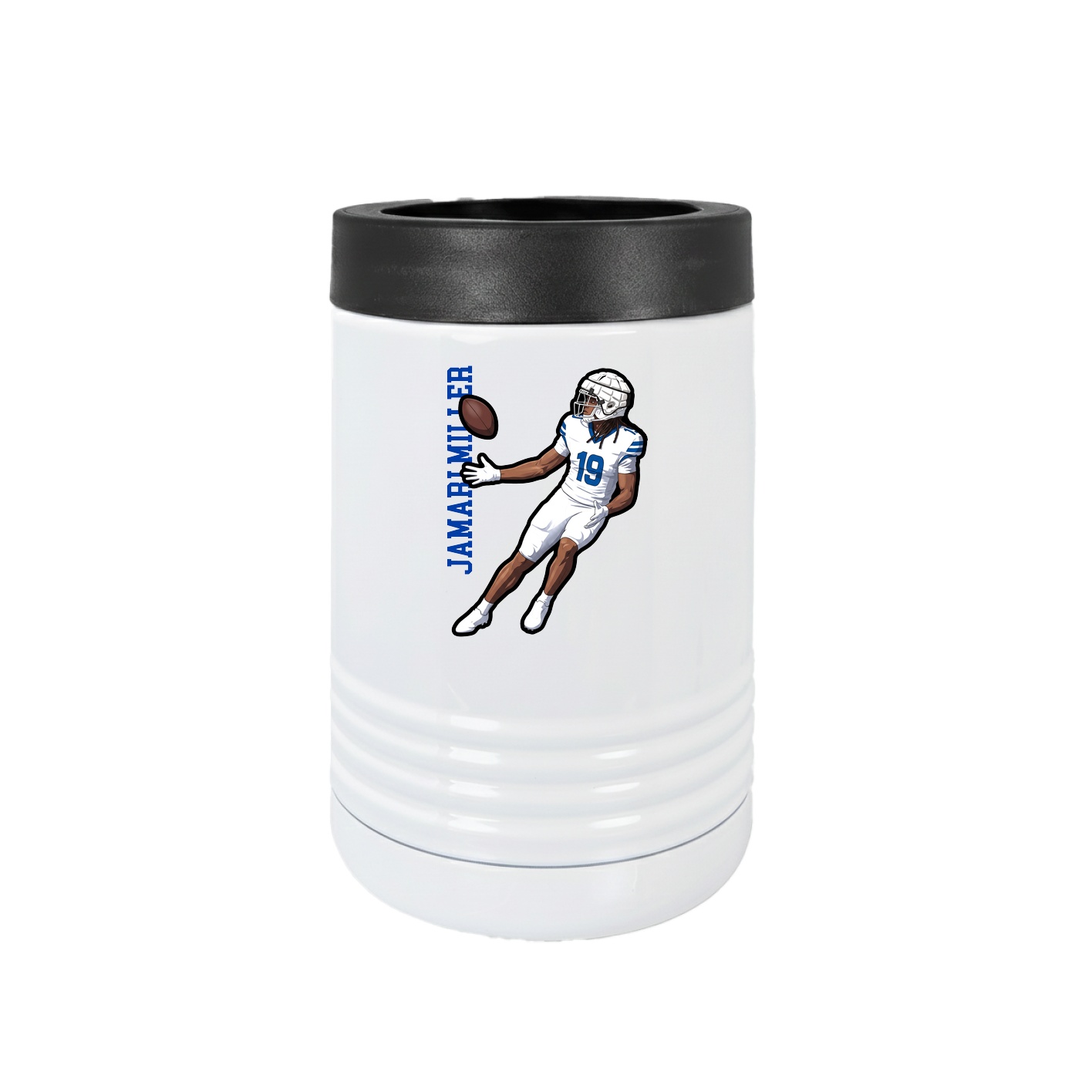 Beverage Holder — Name Vertical in White