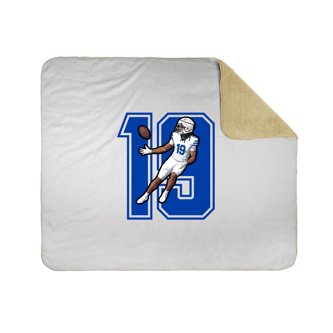Throw Blanket — Number in White