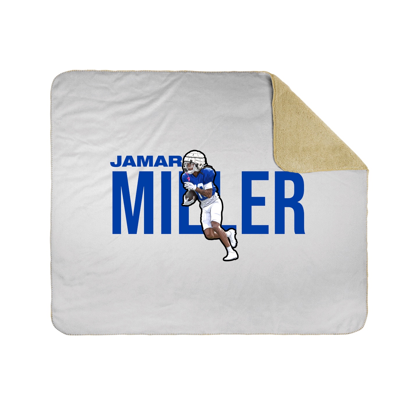 Throw Blanket — Player Name in White