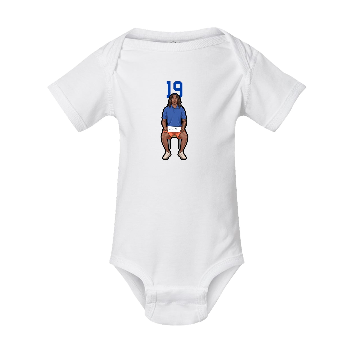 Baby Onesie — Number Top in White