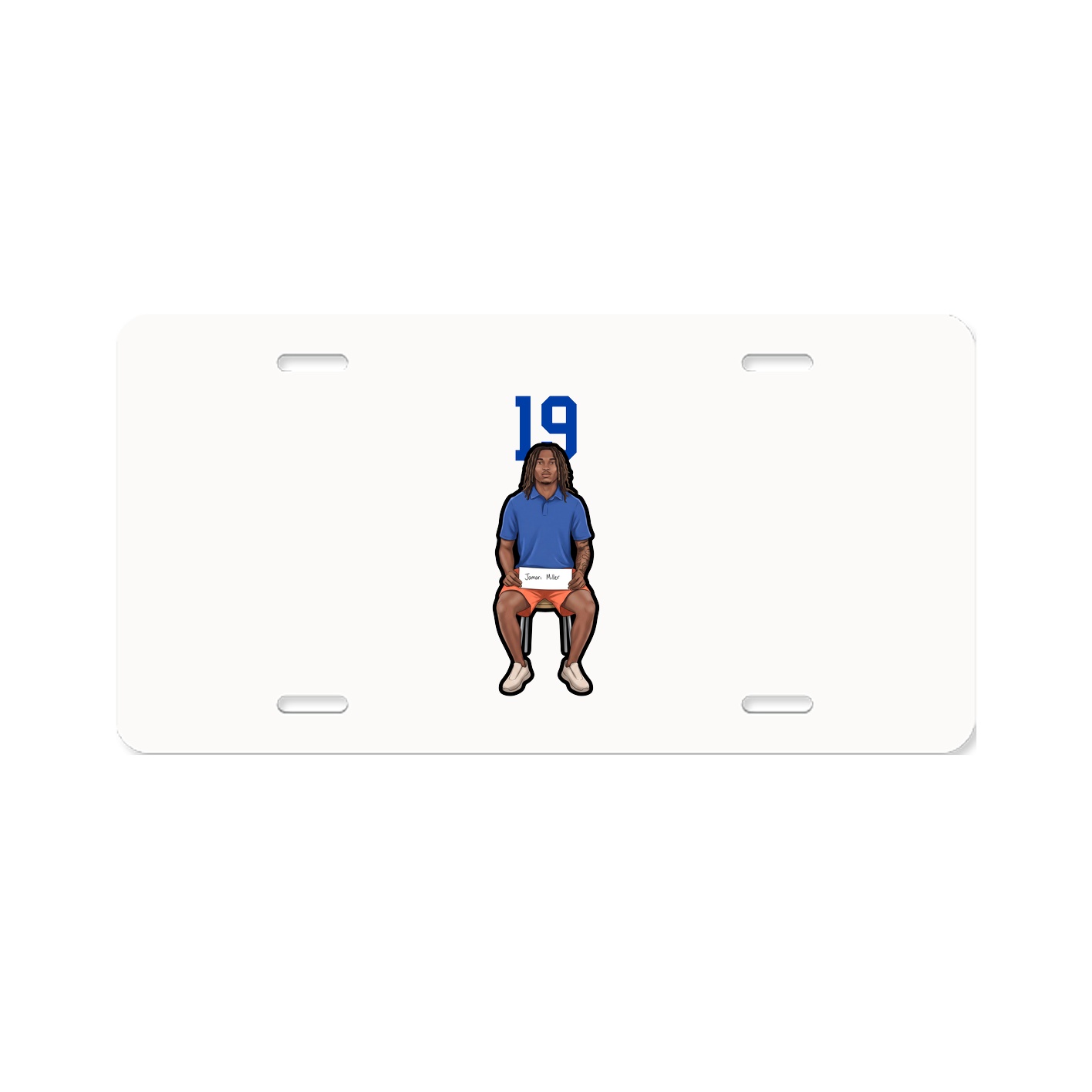 License Plate — Number Top in Classic
