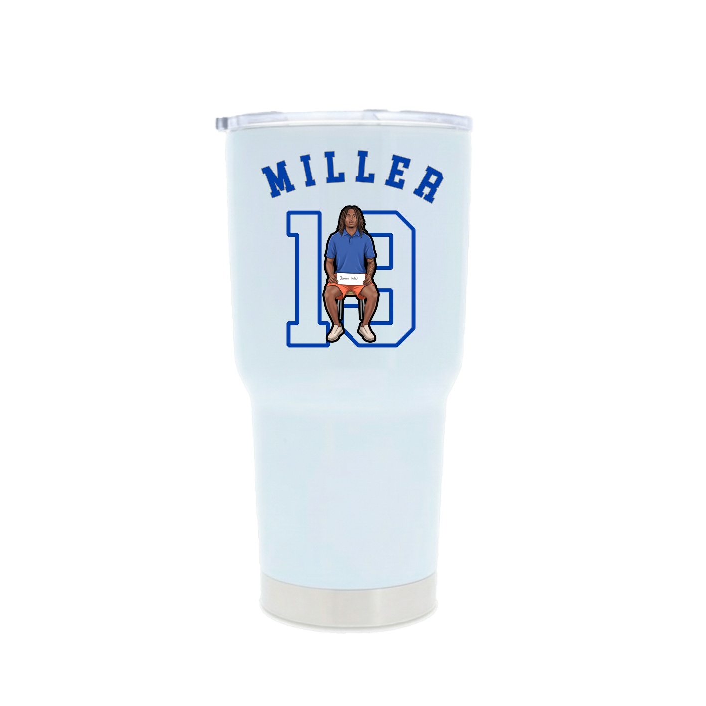 30oz Stainless Steel Tumbler — Shirsey Arch in White