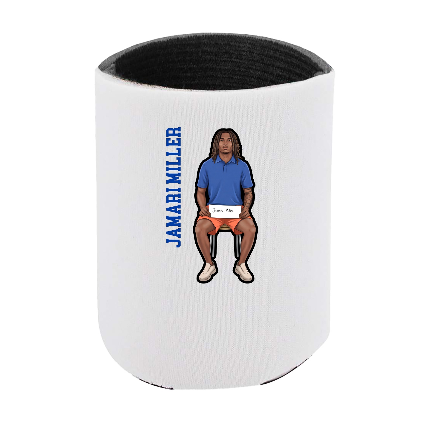 Can Holder — Name Vertical in White