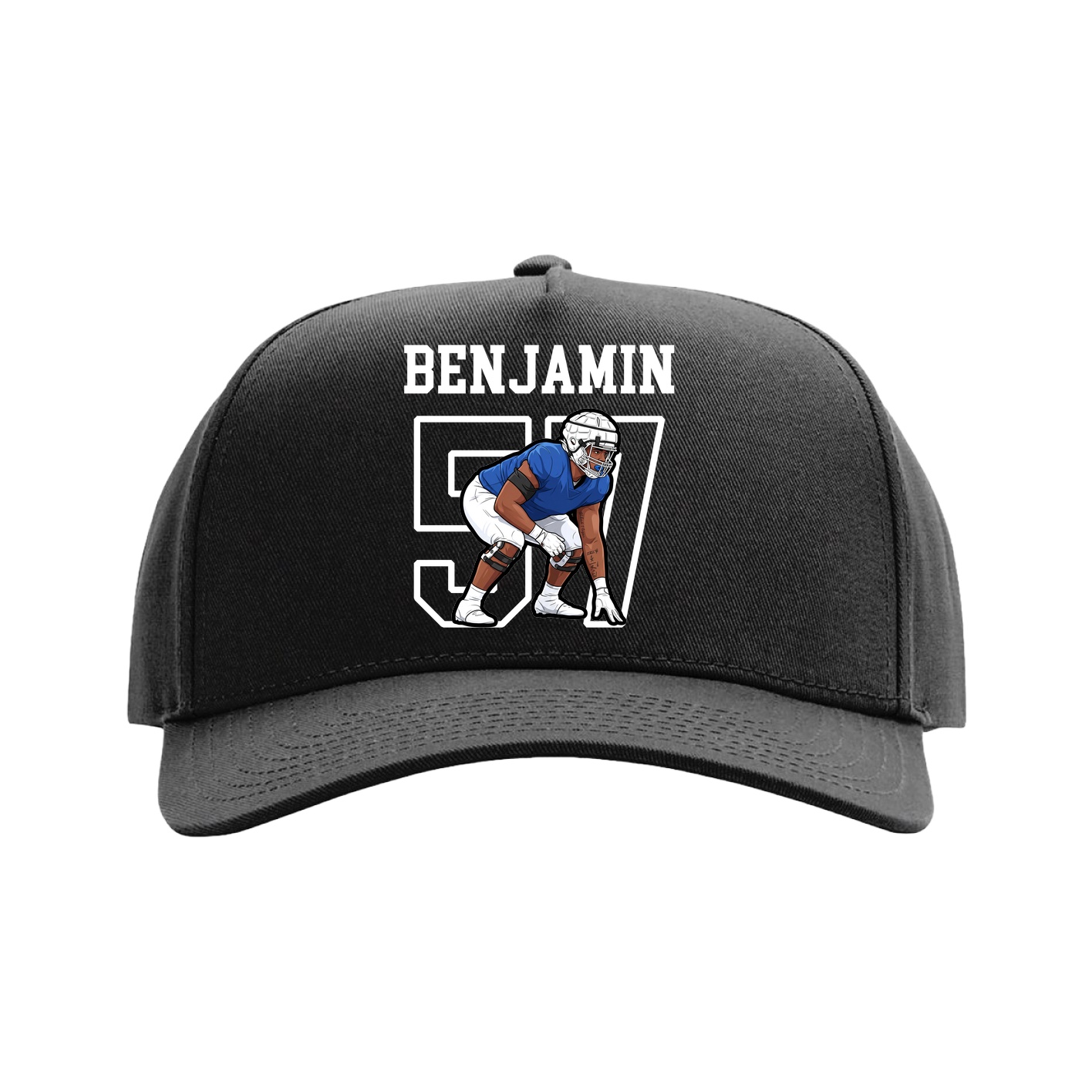 Full Fabric Five-Panel Champ Cap — Shirsey in Black