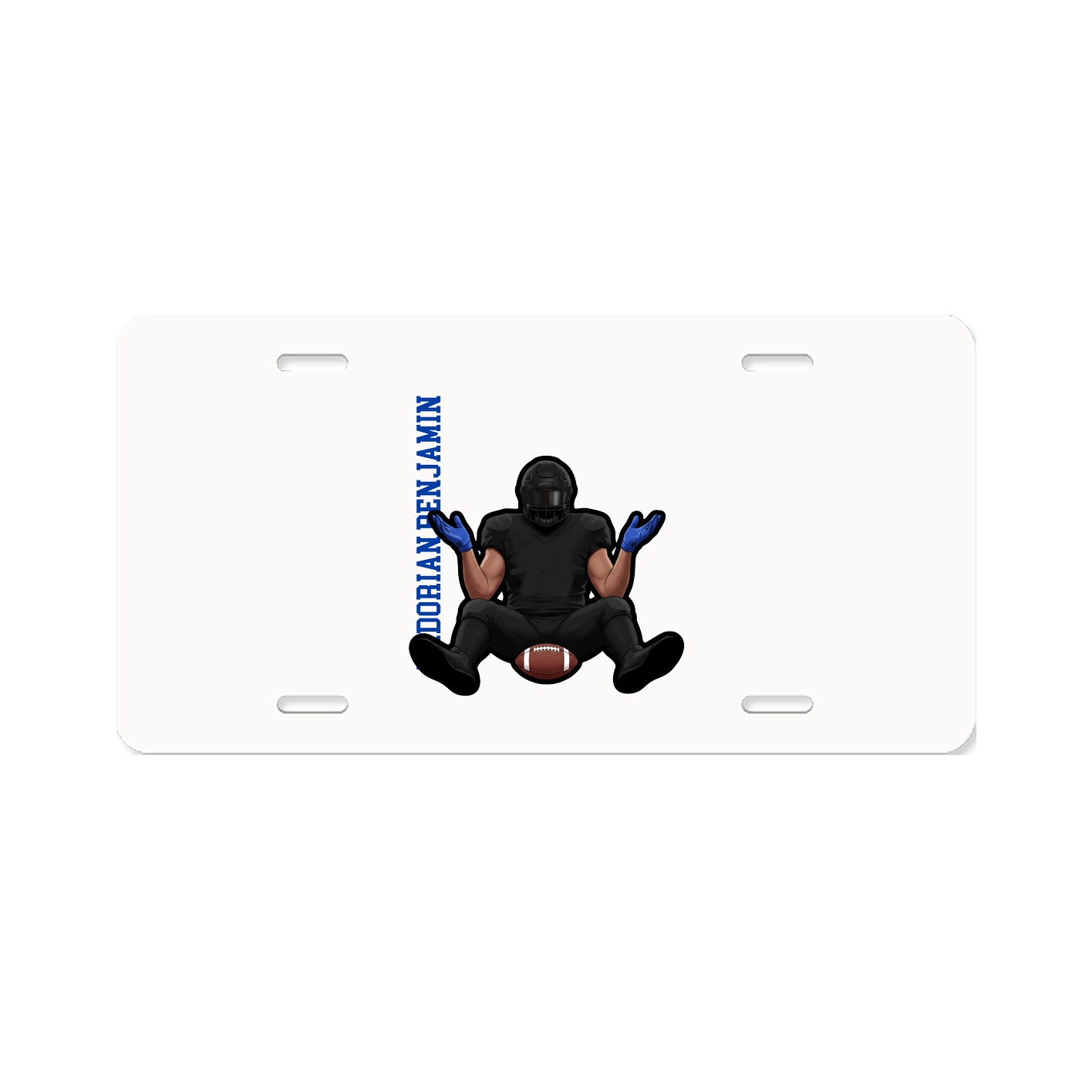 License Plate — Name Vertical in Classic