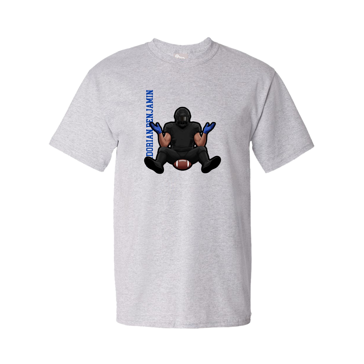 Youth Tee — Name Vertical in Grey