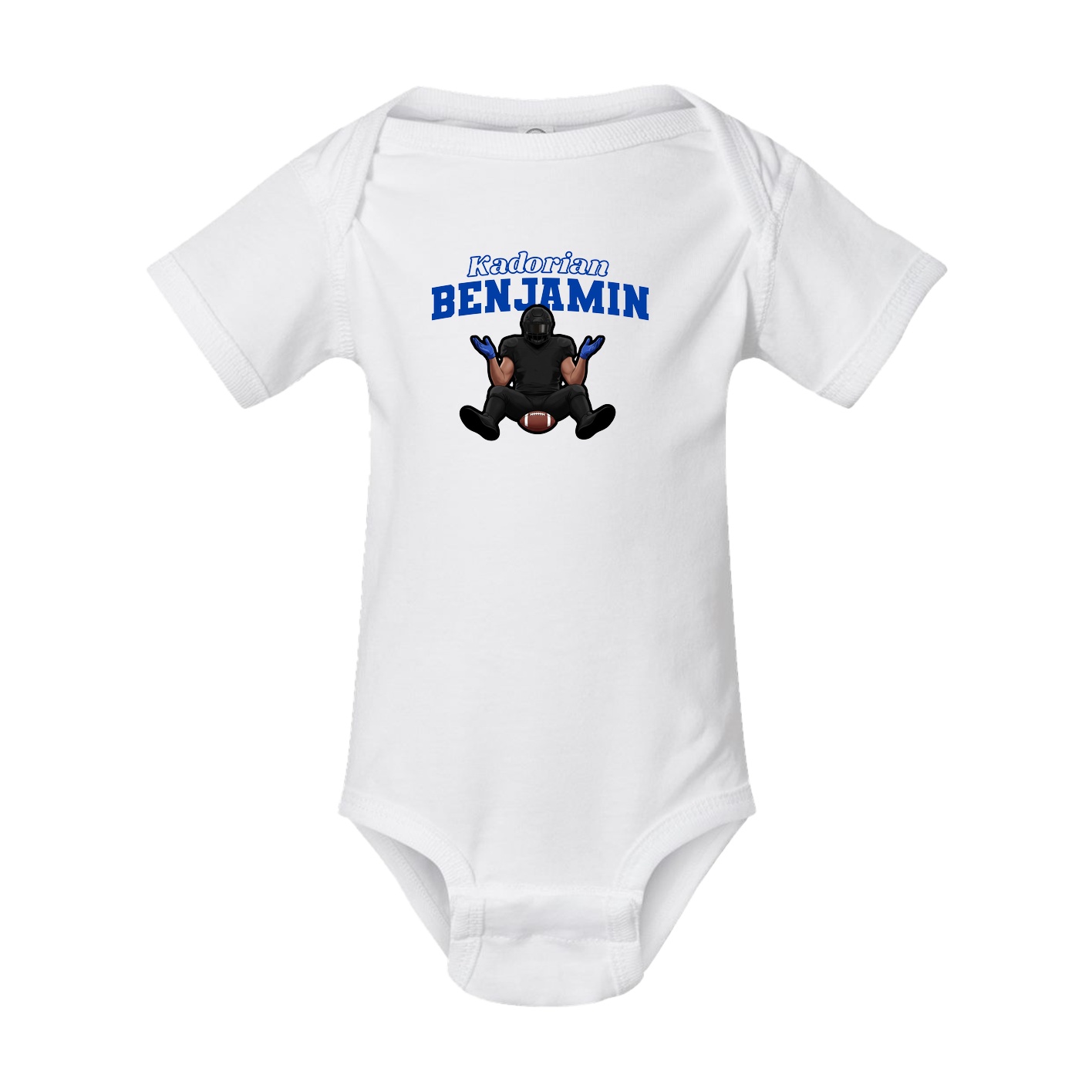 Baby Onesie — Name Arch in White