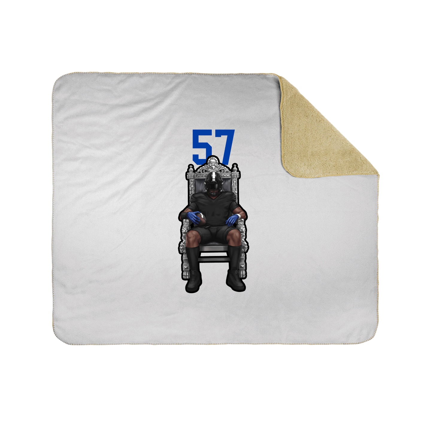 Throw Blanket — Number Top in White