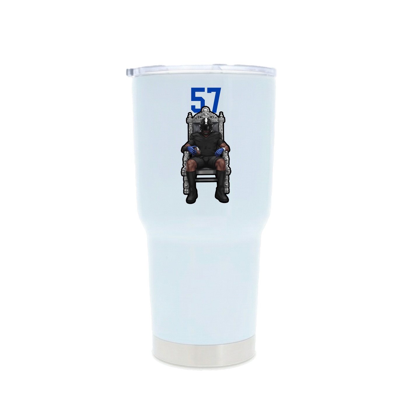 30oz Stainless Steel Tumbler — Number Top in White