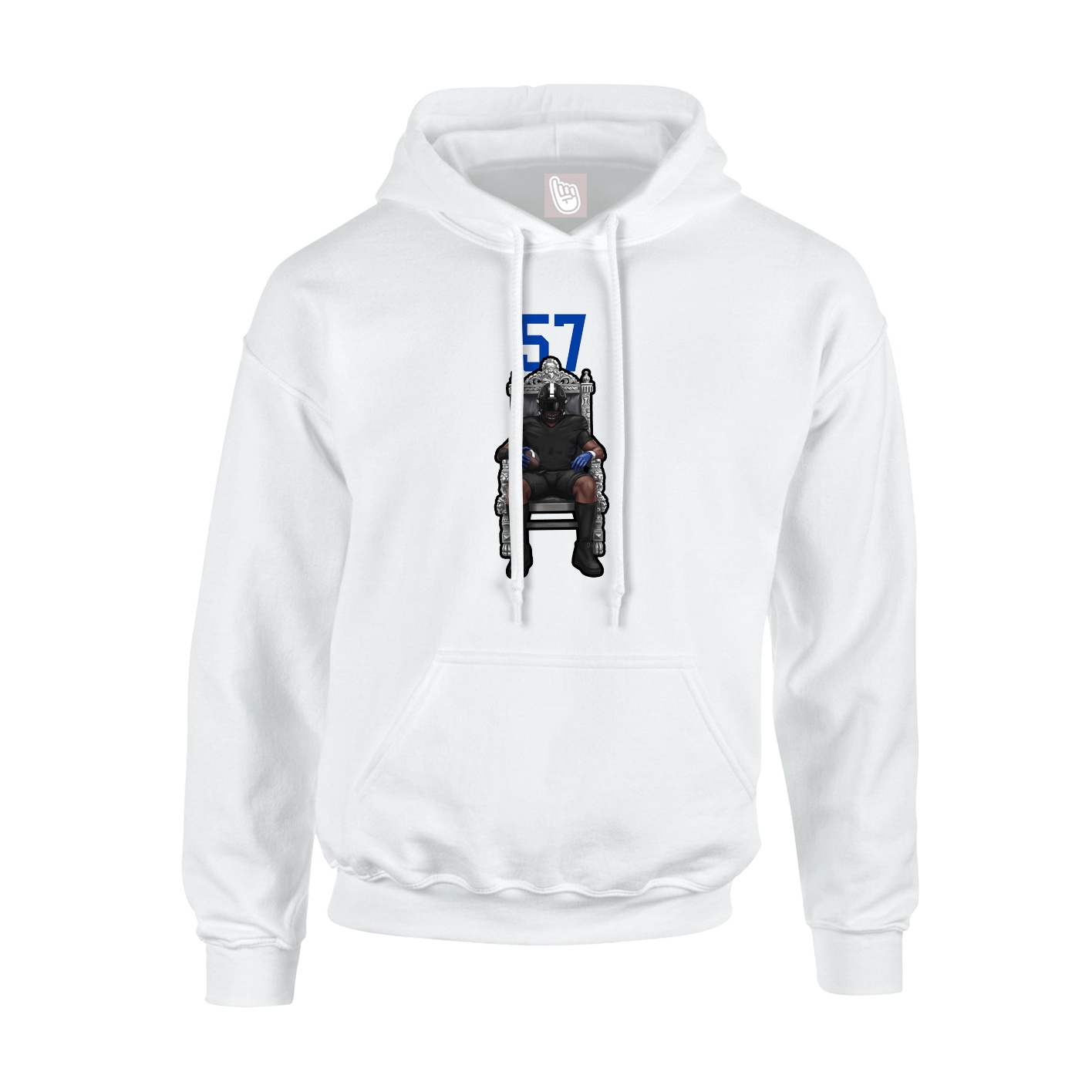 Hoodie — Number Top in White