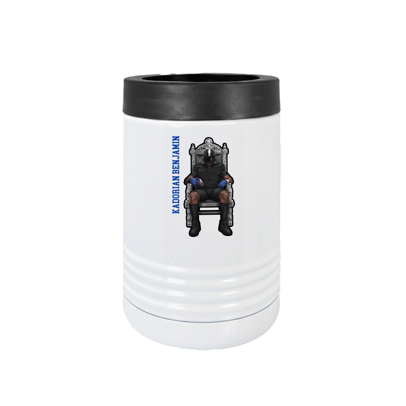 Beverage Holder — Name Vertical in White