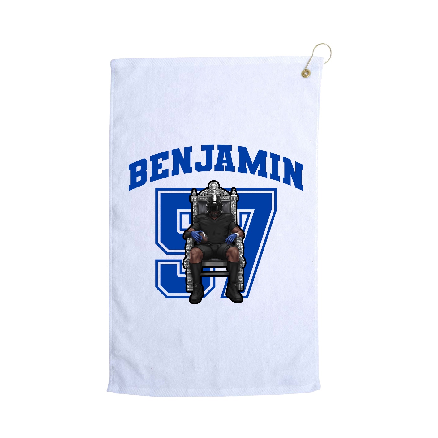 Golf Towel — Number in White