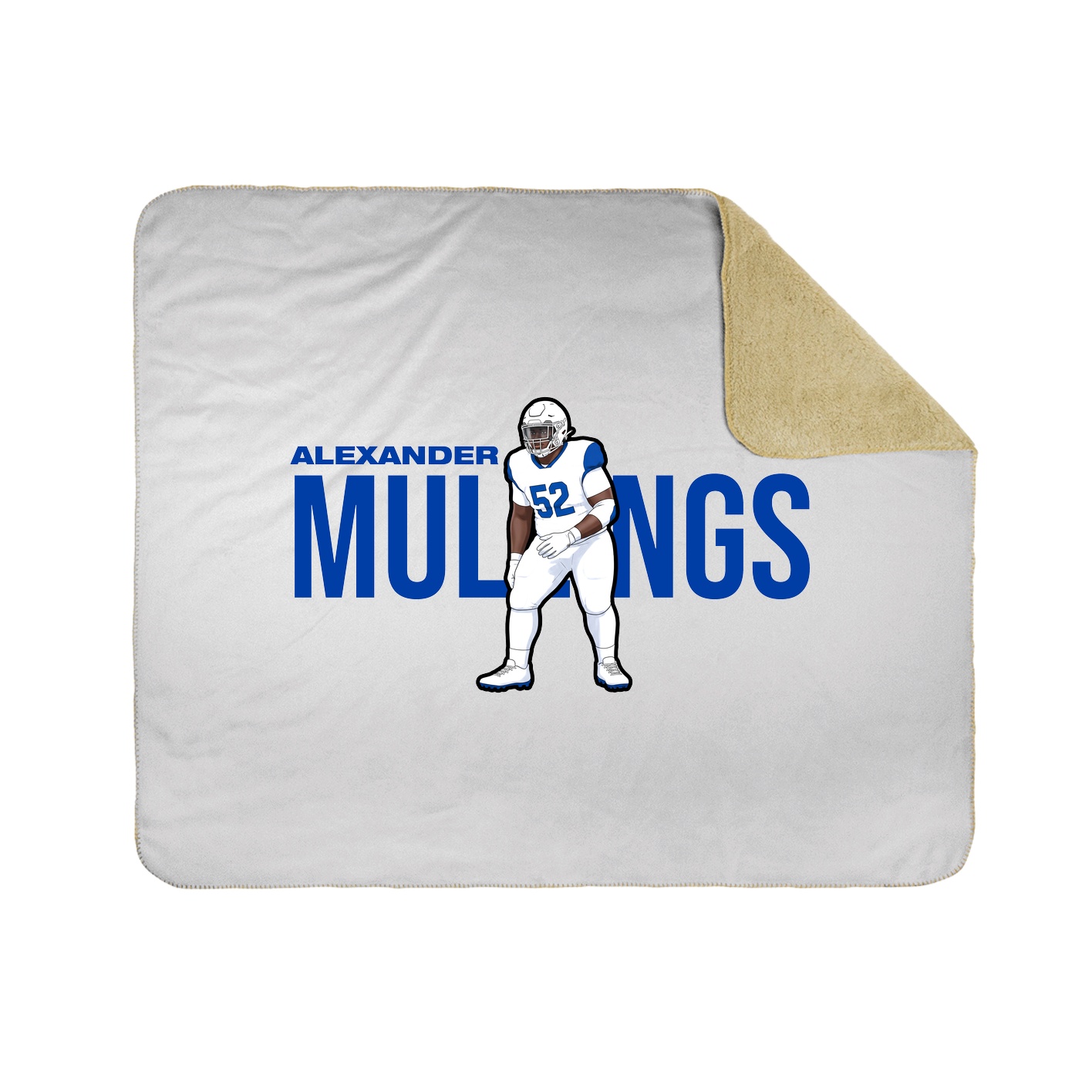 Throw Blanket — Player Name in White