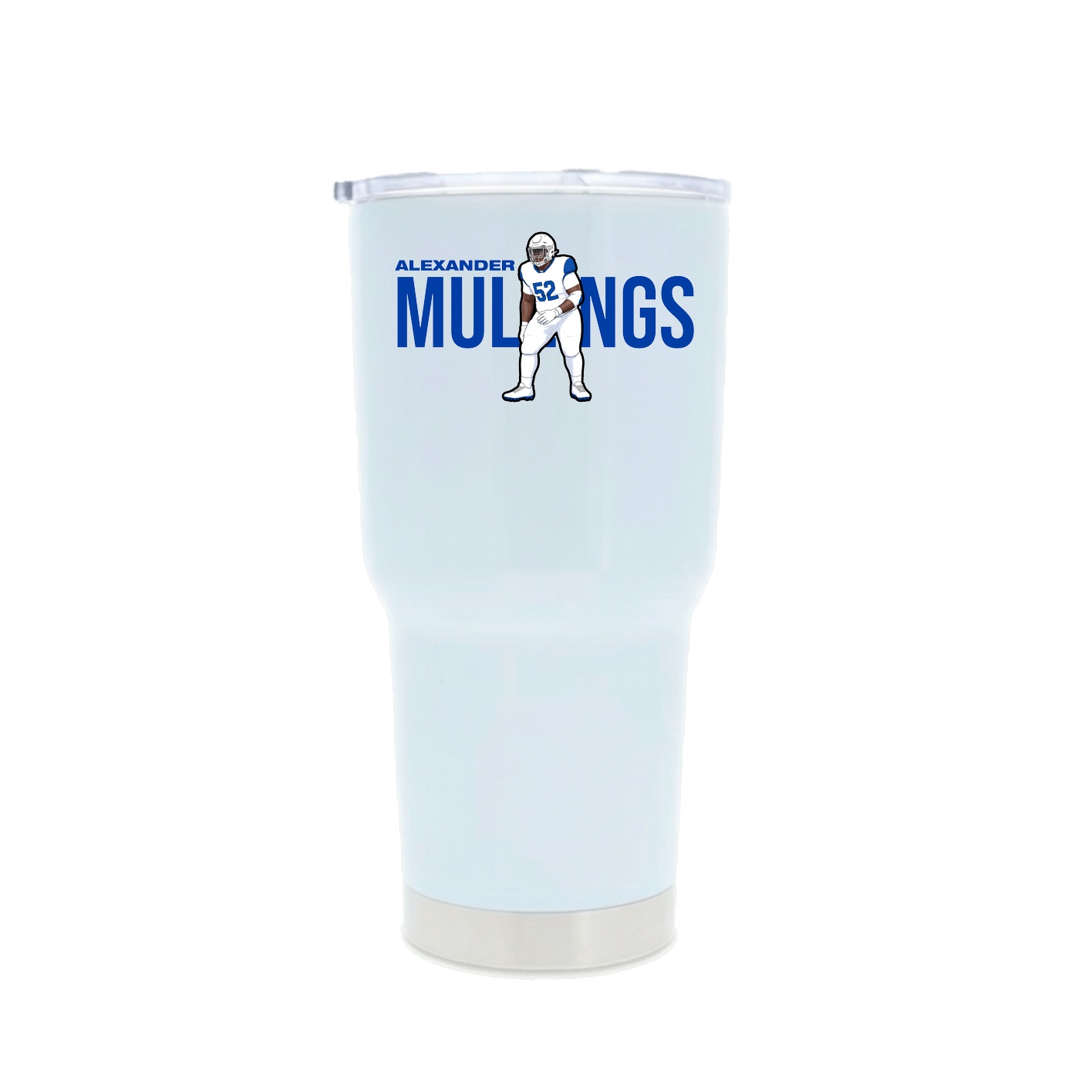 30oz Stainless Steel Tumbler — Player Name in White