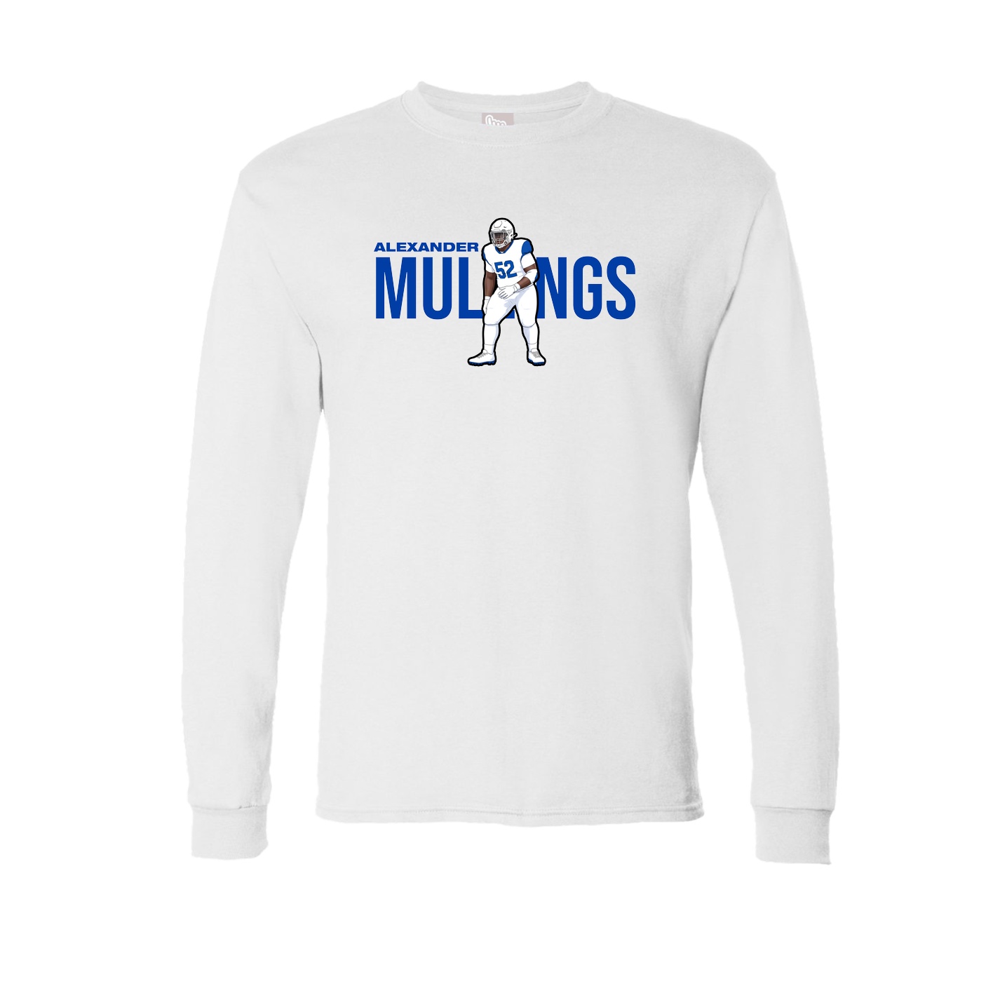 Long Sleeve Tee — Player Name in White