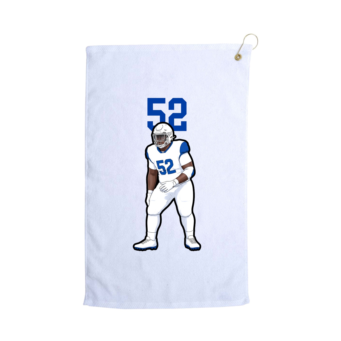 Golf Towel — Number Top in White