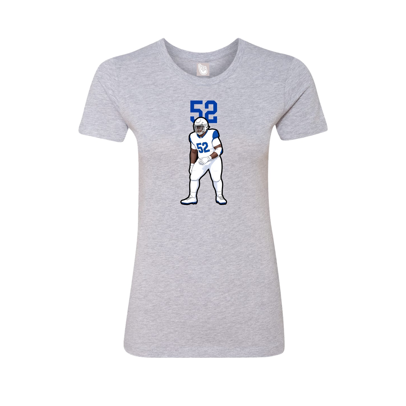 Fitted Women's Tee — Number Top in Grey